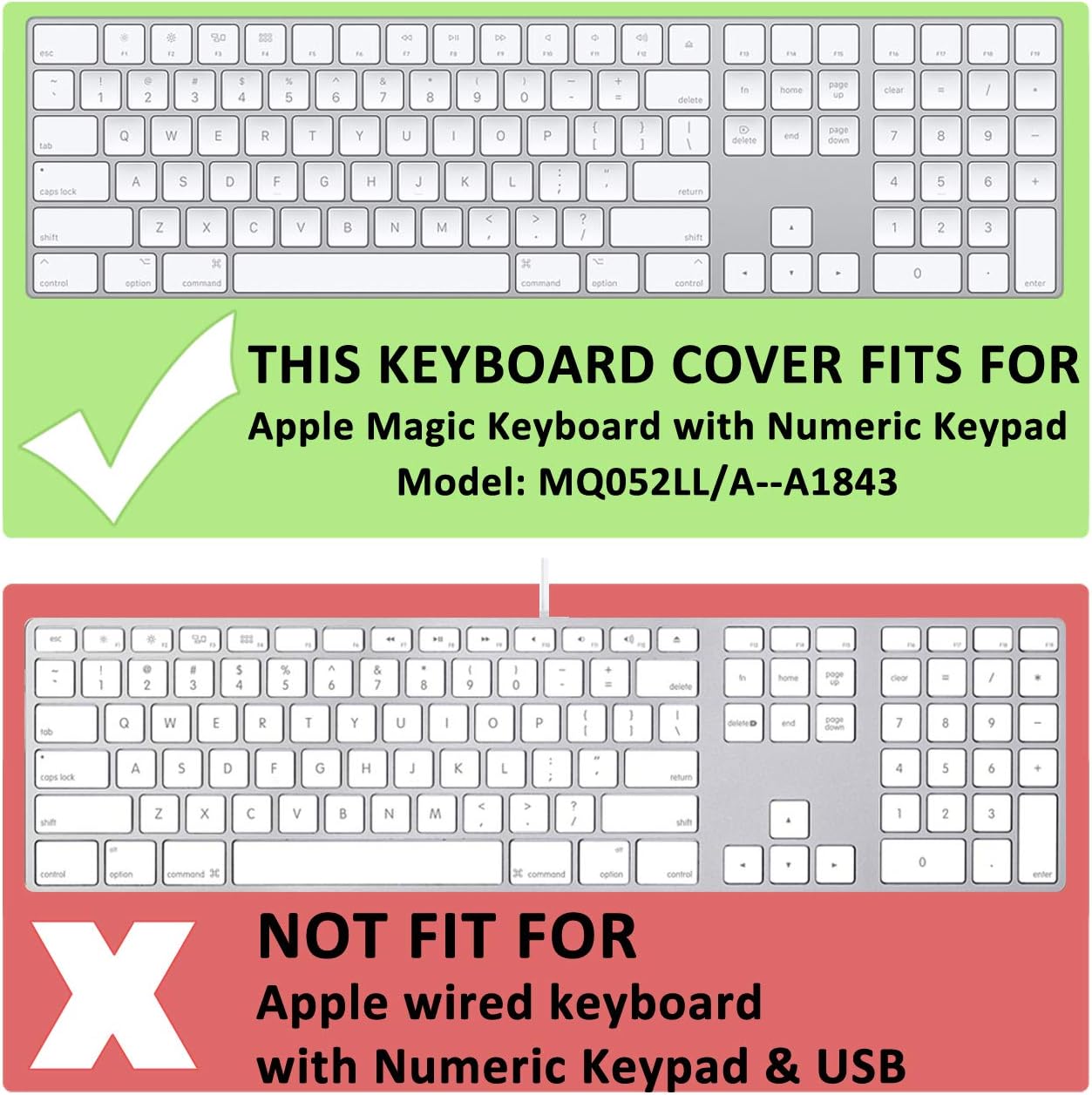 apple keyboard with numeric keypad dimensions in mm