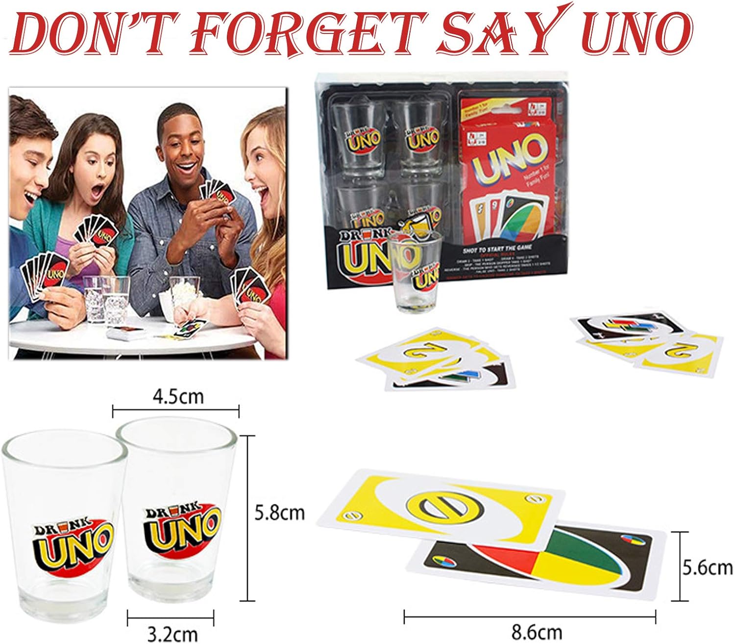 Buy U No Drinking Game U N O Cards Game Adult Set With Shot Glasses Fun Gift Drinking Games For Adults Party Family Card Game Online In Indonesia B08zmm56mw